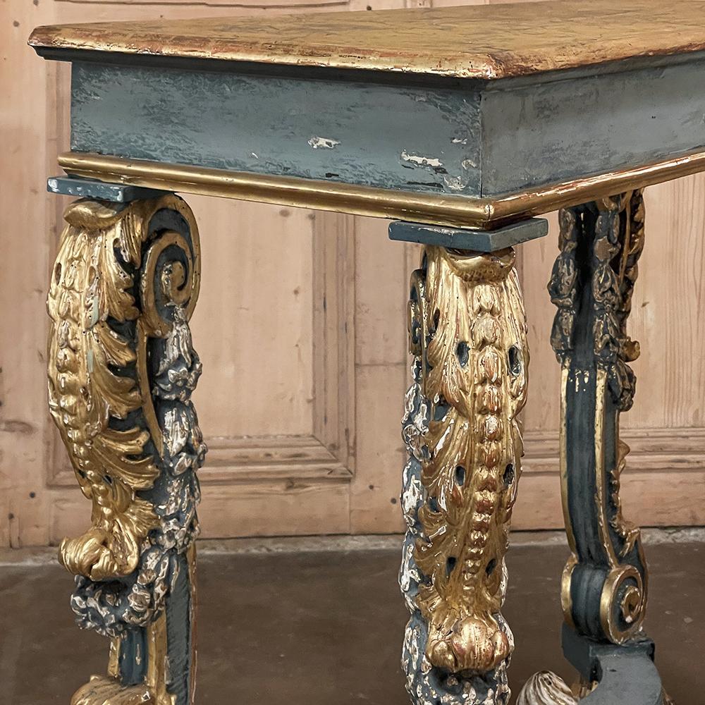 Early 19th Century Italian Baroque Faux-Painted Console For Sale 5