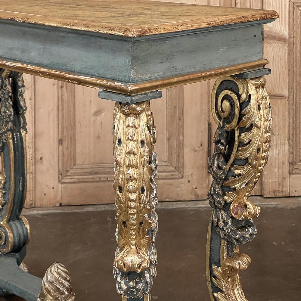 Early 19th Century Italian Baroque Faux-Painted Console For Sale 10