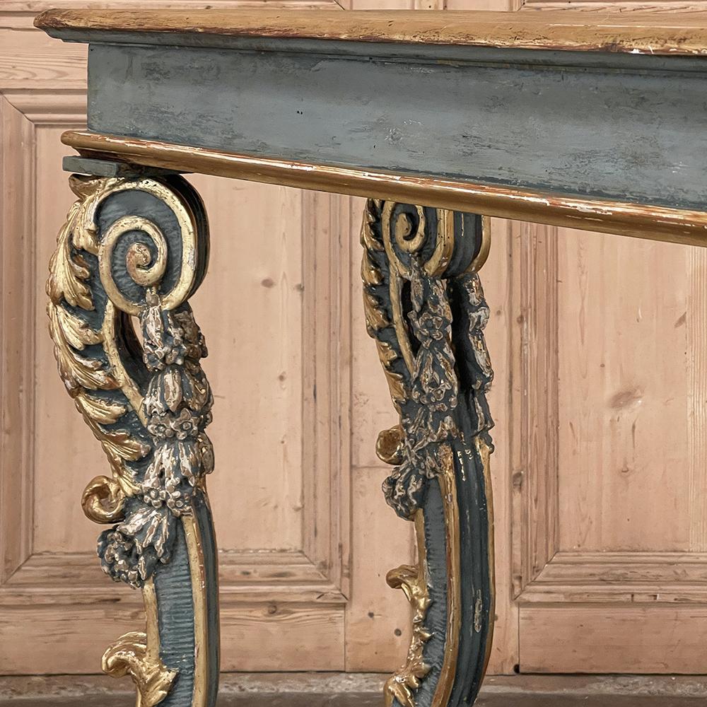 Early 19th Century Italian Baroque Faux-Painted Console For Sale 12