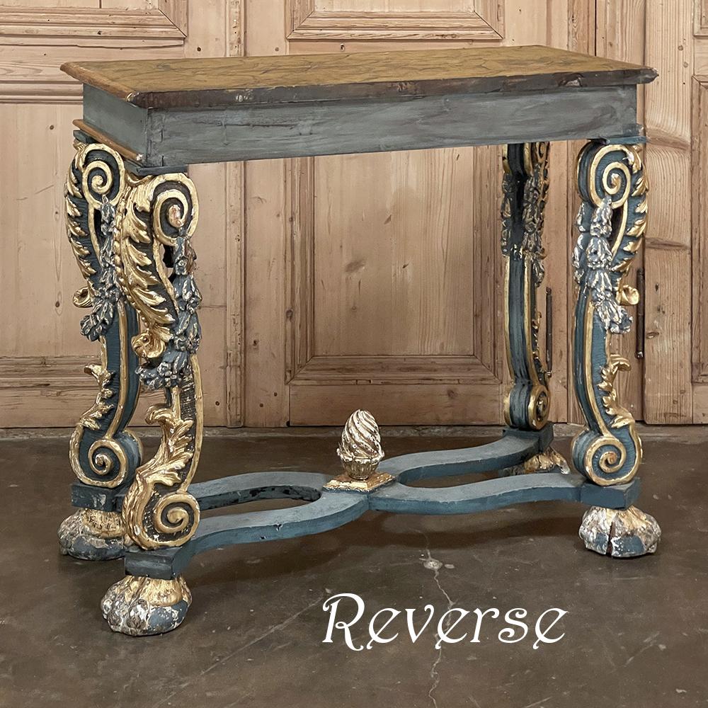 Early 19th Century Italian Baroque Faux-Painted Console For Sale 15