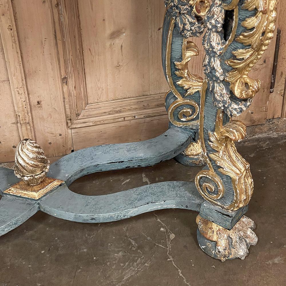 Early 19th Century Italian Baroque Faux-Painted Console For Sale 3