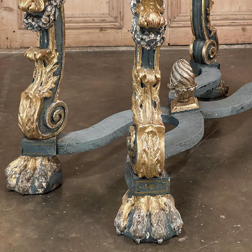 Console in marmo di terracotta barocca italiana dei primi del XIX secolo in vendita 4