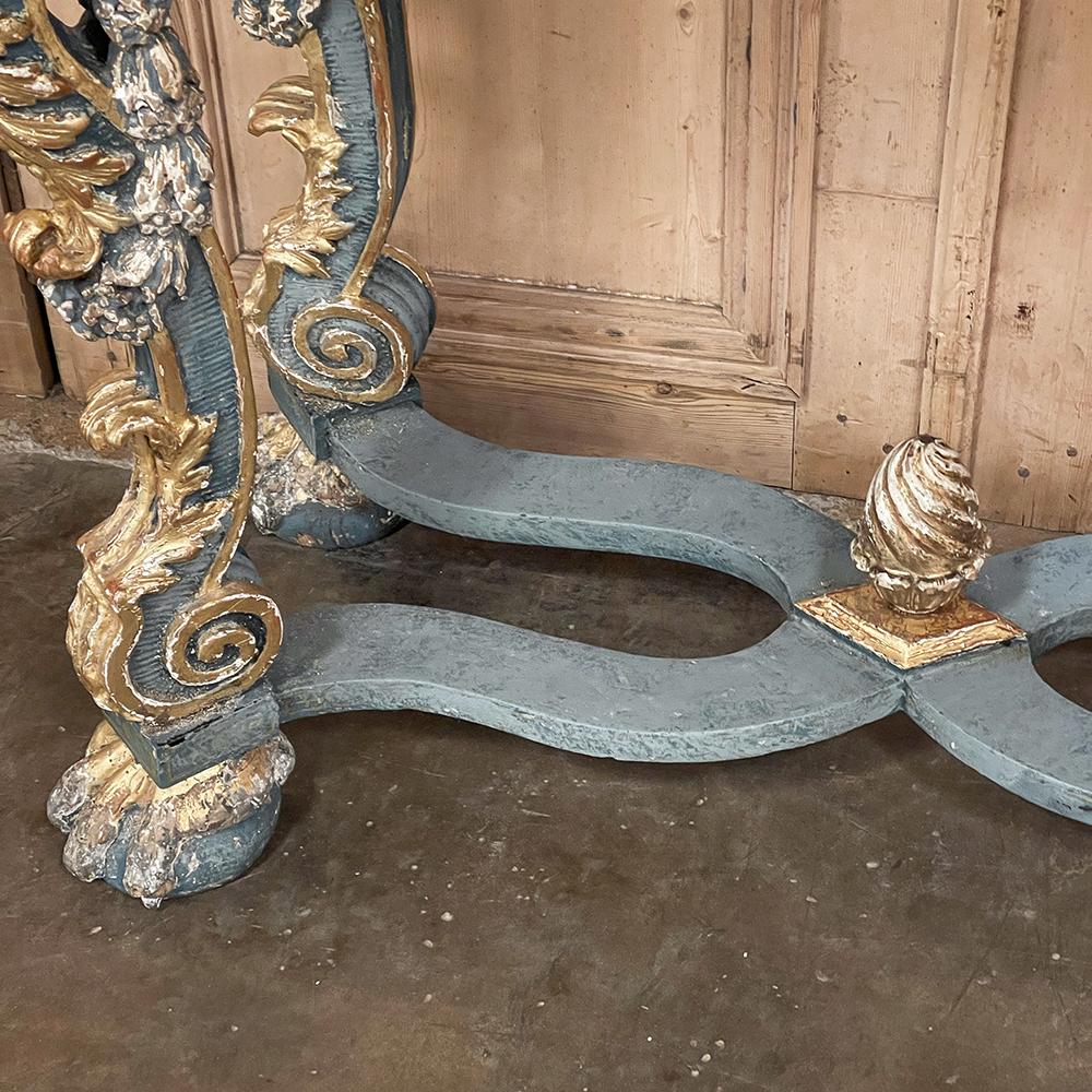 Noce Console in marmo di terracotta barocca italiana dei primi del XIX secolo in vendita