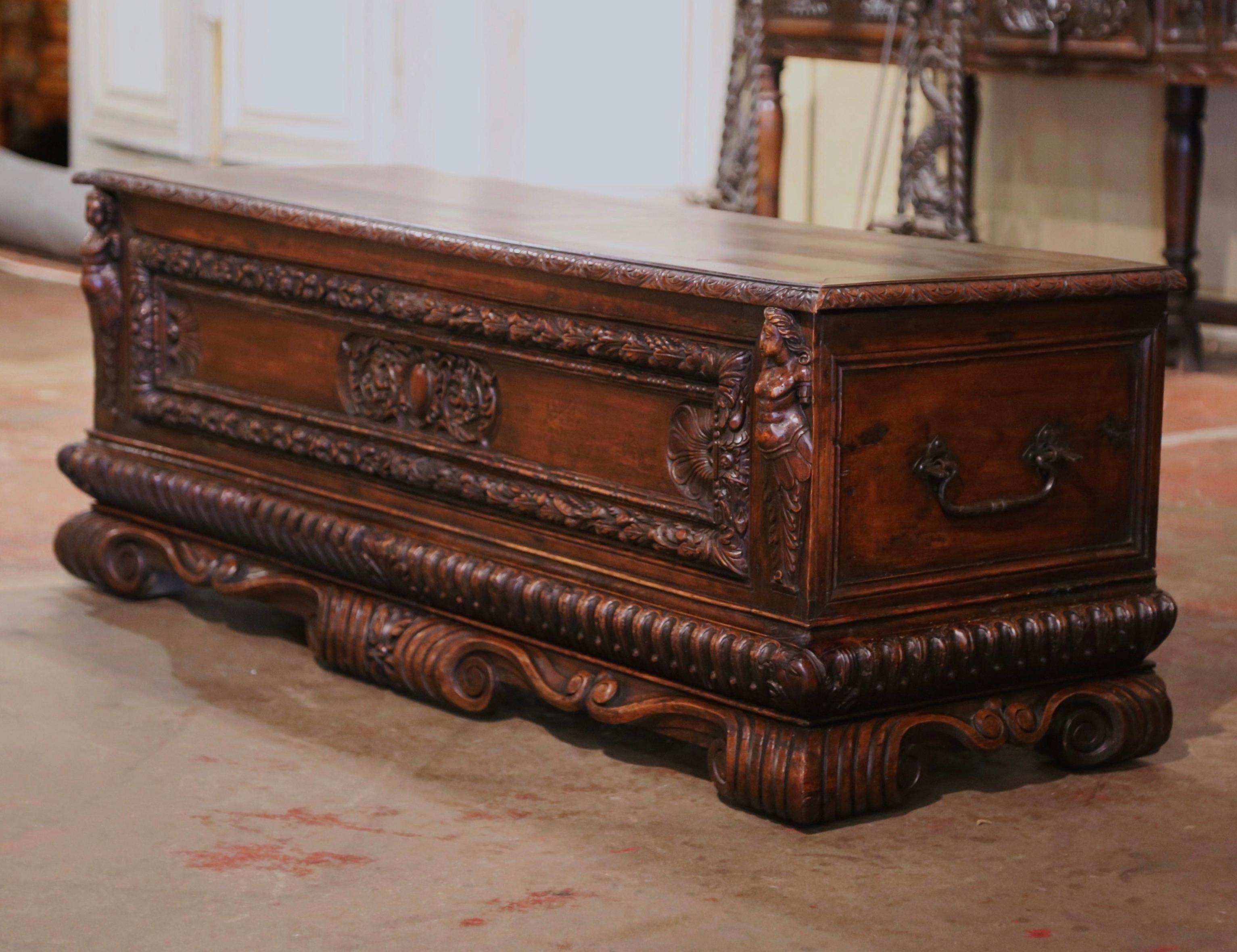 Early 19th Century Italian Carved Walnut 