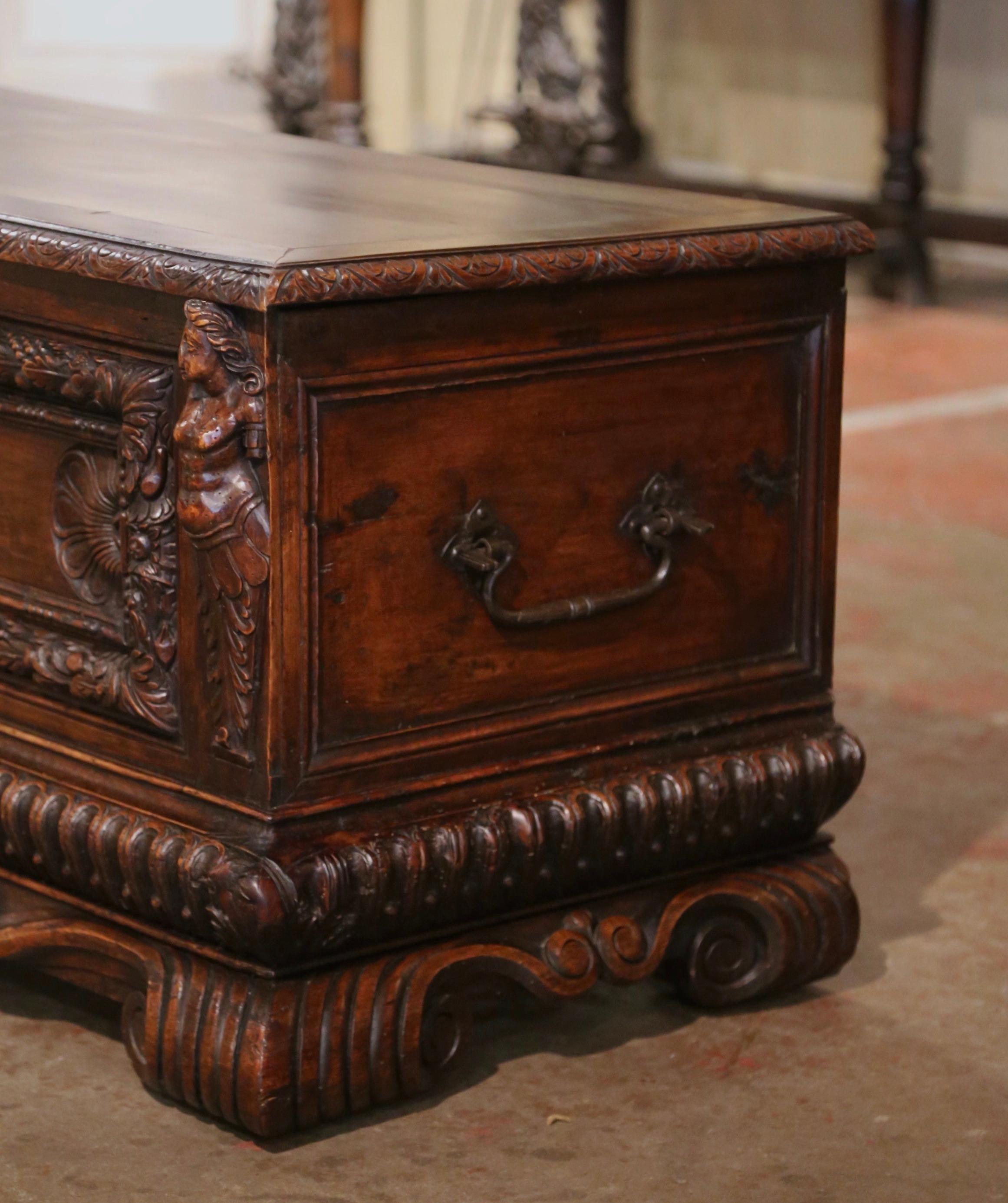 Early 19th Century Italian Carved Walnut 