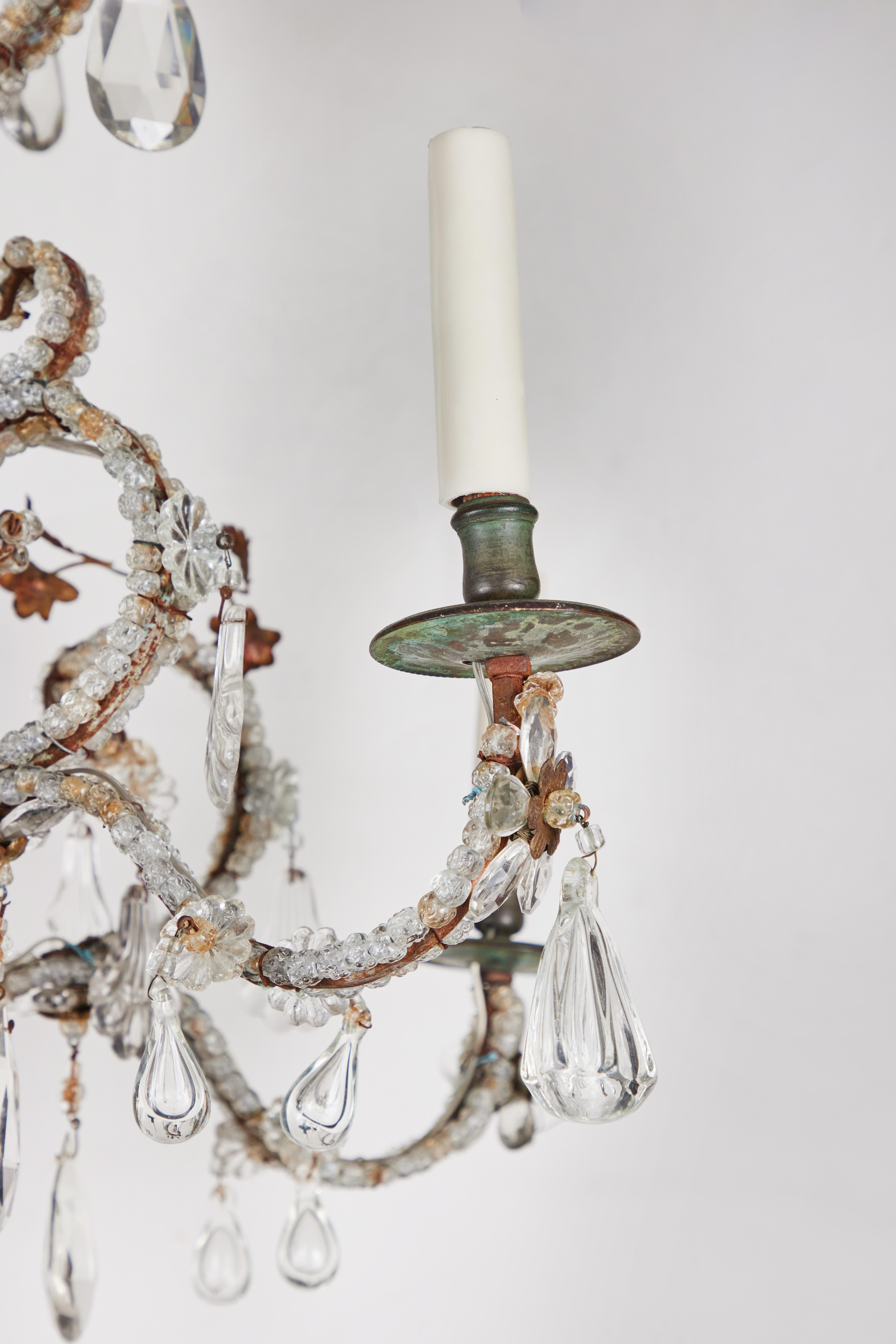 Crystal Early 19th Century Italian Chandelier For Sale