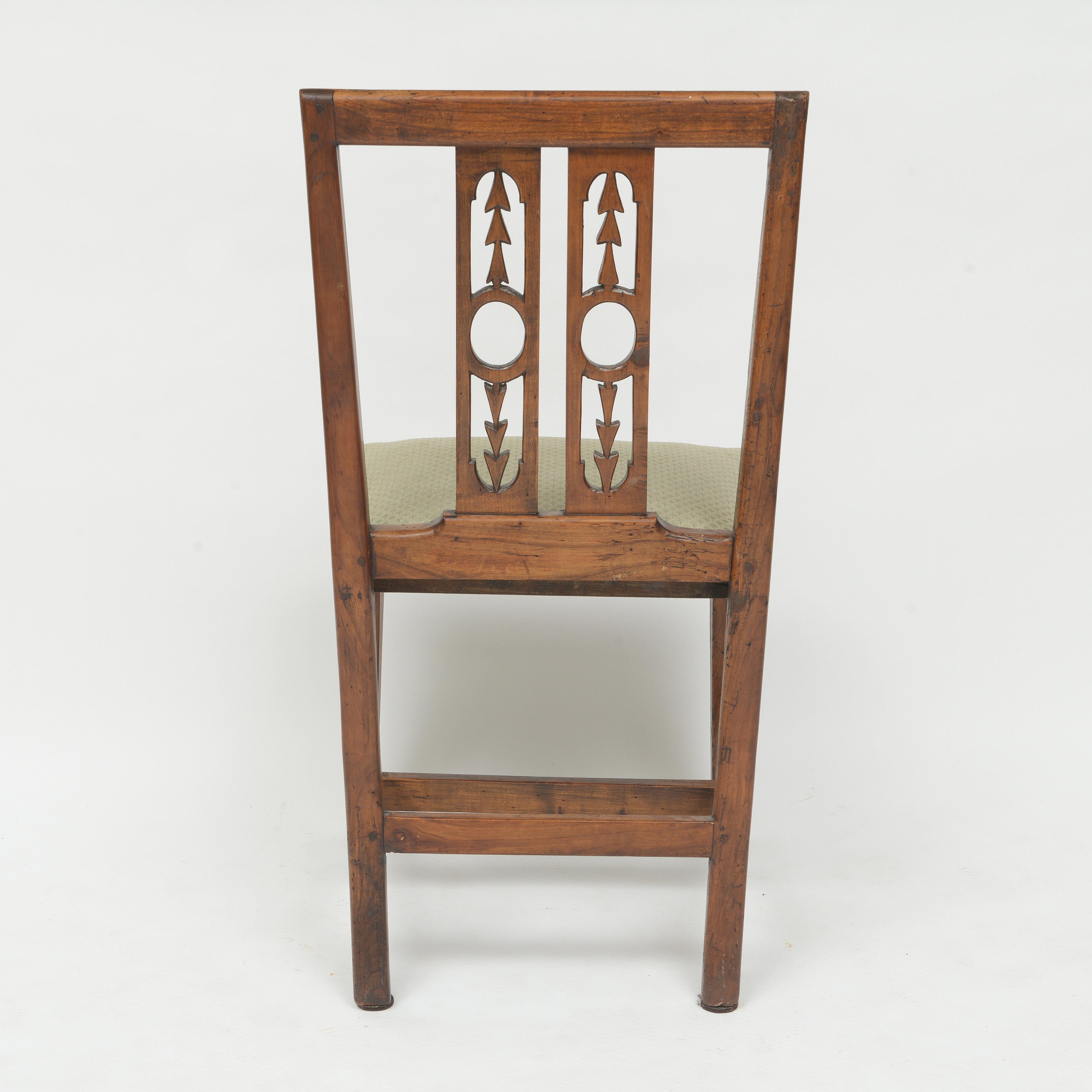 Upholstery Early 19th Century Italian Dining Chairs - Set of 6 For Sale