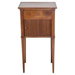 Cabinet de chevet en noyer Directoire italien du début du 19e siècle