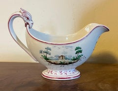 Saucière ou saucière à sauce en porcelaine « Doccia » italienne du début du XIXe siècle, vers 1815