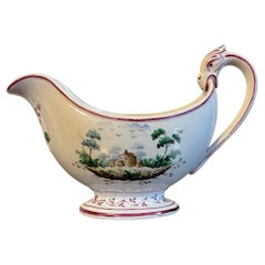 Saucière ou saucière à sauce en porcelaine « Doccia » italienne du début du XIXe siècle, vers 1815