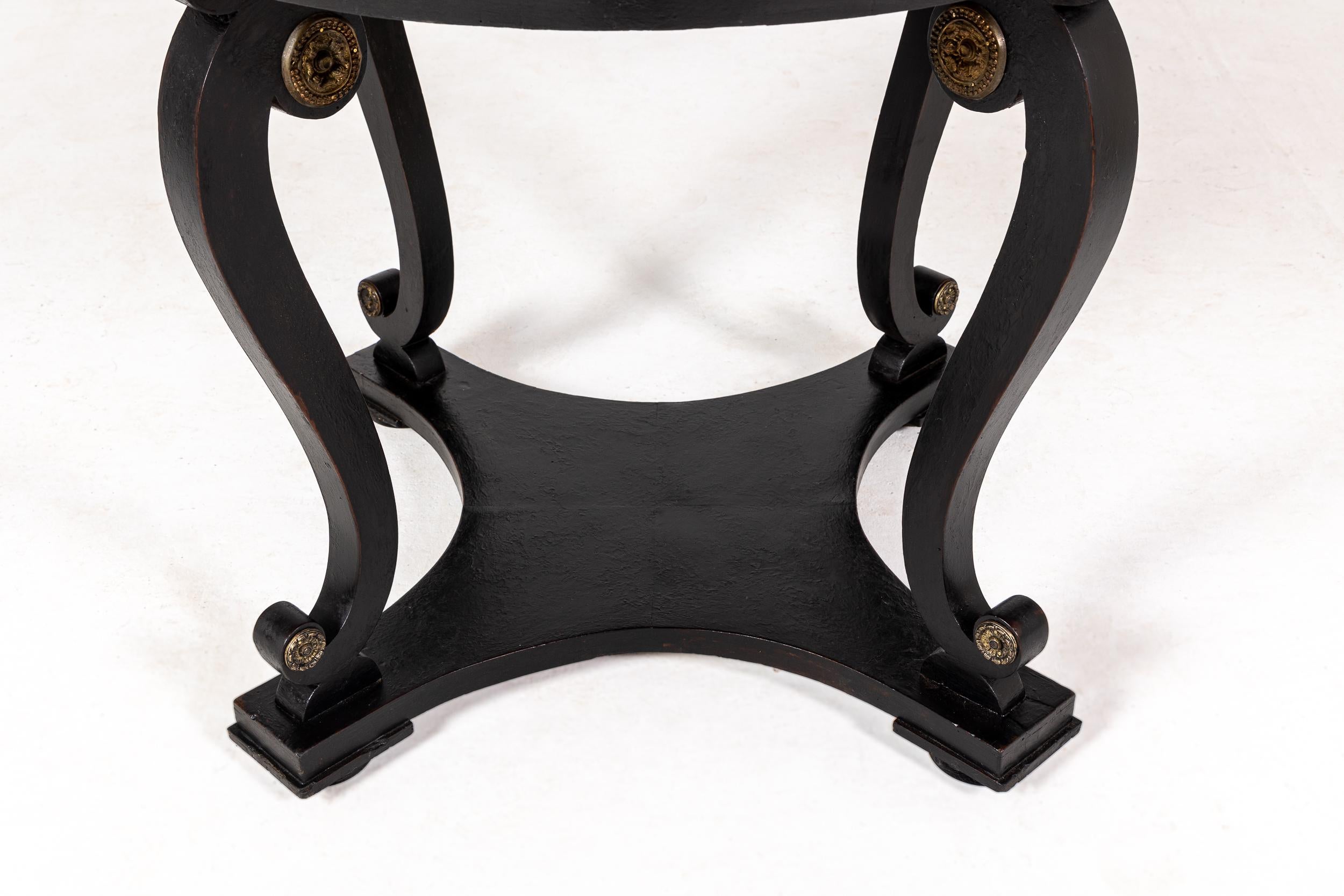Wood Early 19th Century Italian Ebonised Centre Table For Sale