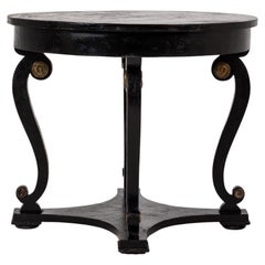 Antique Early 19th Century Italian Ebonised Centre Table