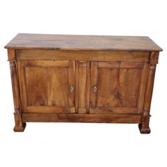Early 19th Century Italian Empire Antique Sideboard or Buffet in Solid Walnut