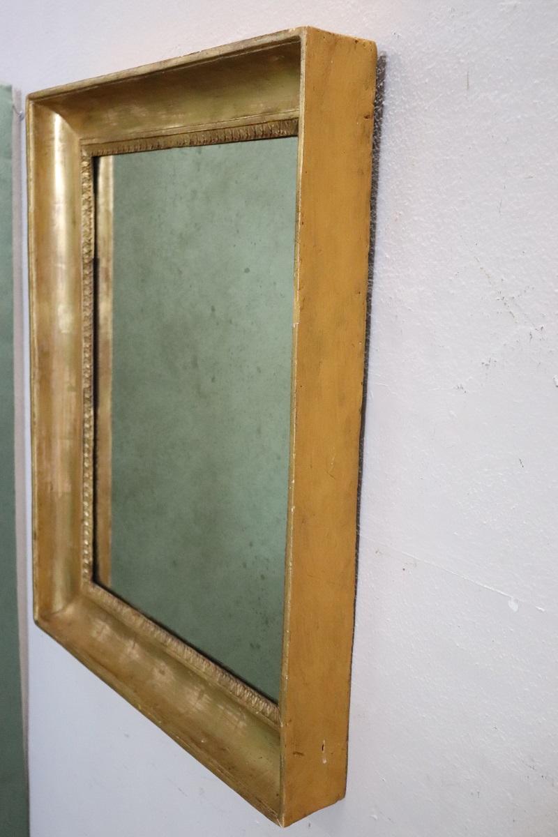 Frühes 19. Jahrhundert Italienisches Empire Vergoldetes Holz Antiker Rectangula Wandspiegel im Angebot 6