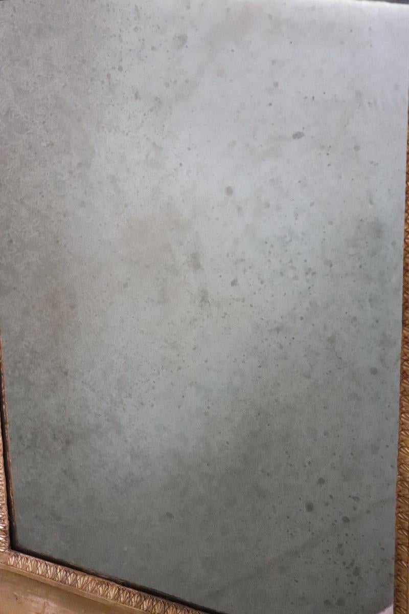 Frühes 19. Jahrhundert Italienisches Empire Vergoldetes Holz Antiker Rectangula Wandspiegel im Angebot 7