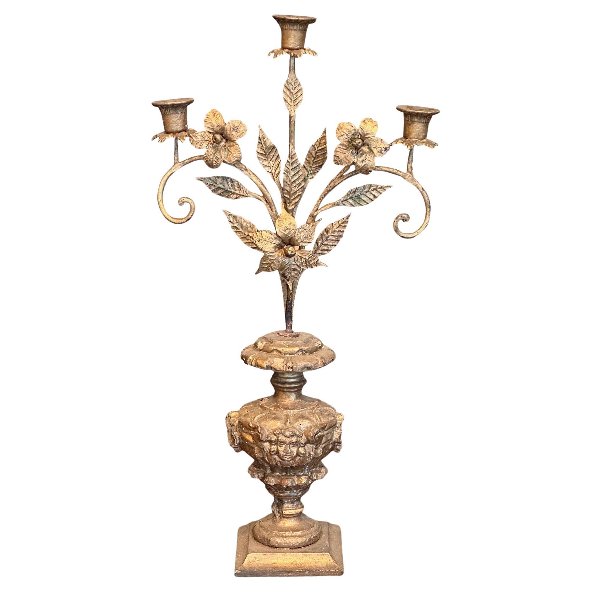 Early 19th Century Italian Giltwood Candelabra