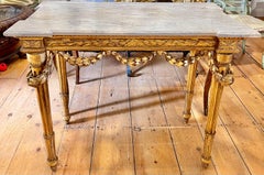 Early 19th Century Italian Giltwood Marble Top Console Table