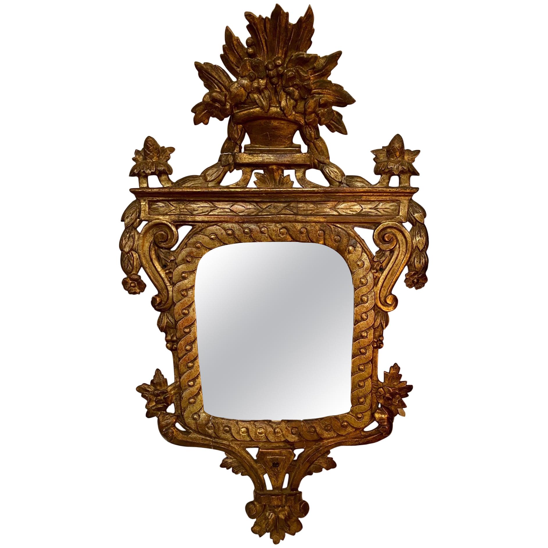 Miroirs italiens en bois doré du début du 19e siècle
