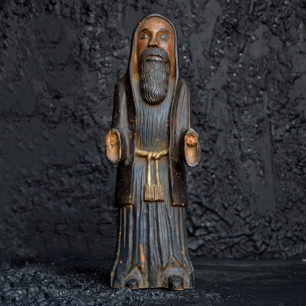 Early 19th Century Italian Hand Carved Italian Folk-Art Figure of Christ For Sale 1