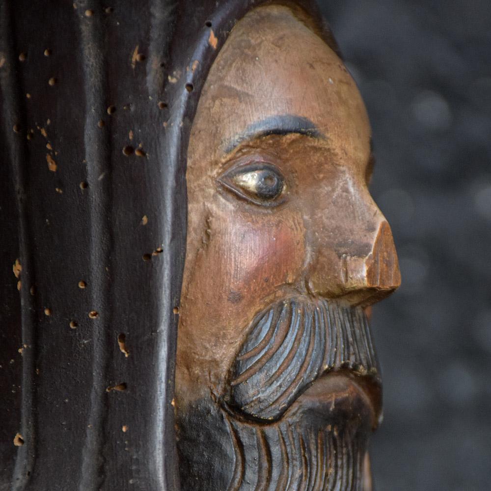 Hand-Carved Early 19th Century Italian Hand Carved Italian Folk-Art Figure of Christ For Sale