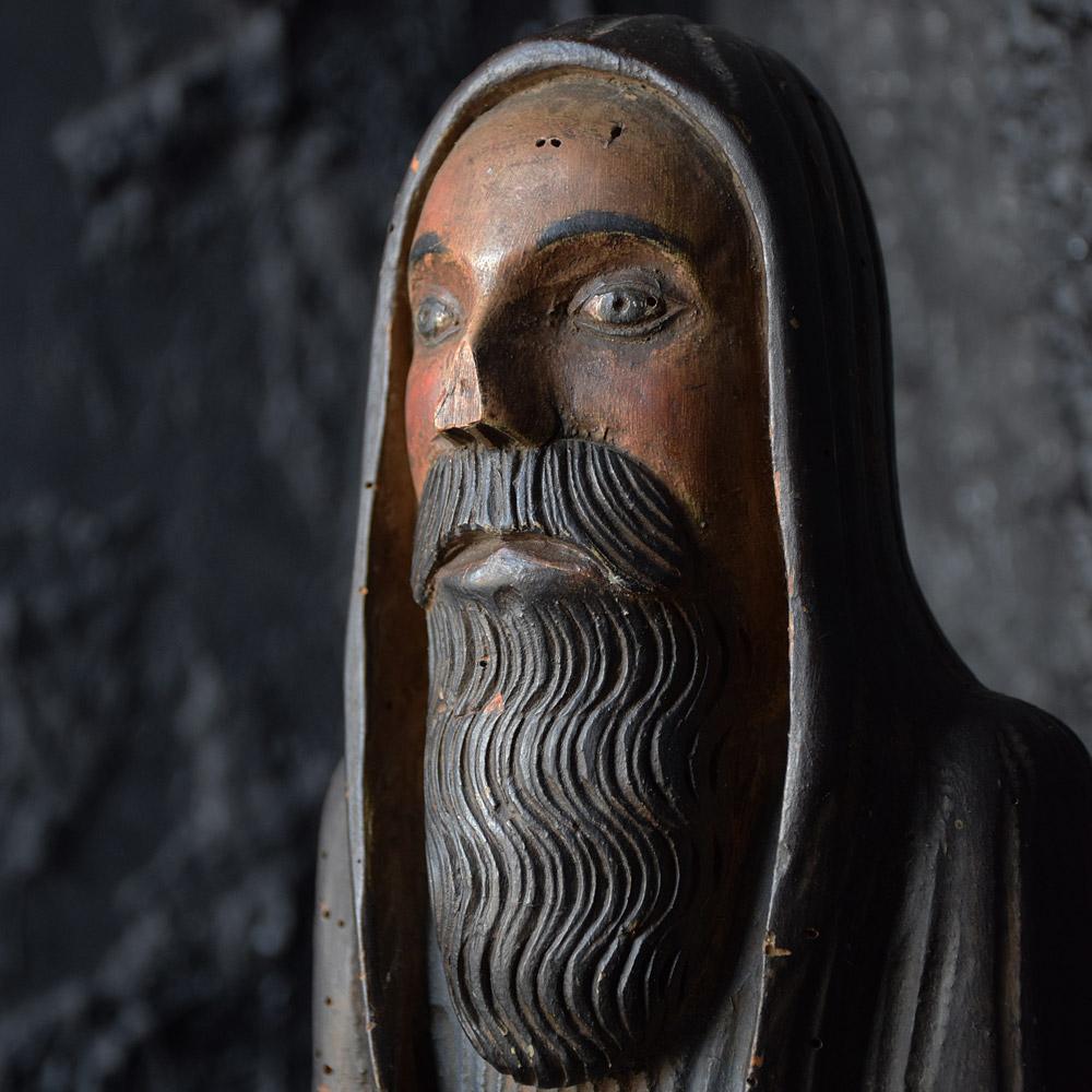 Wood Early 19th Century Italian Hand Carved Italian Folk-Art Figure of Christ For Sale