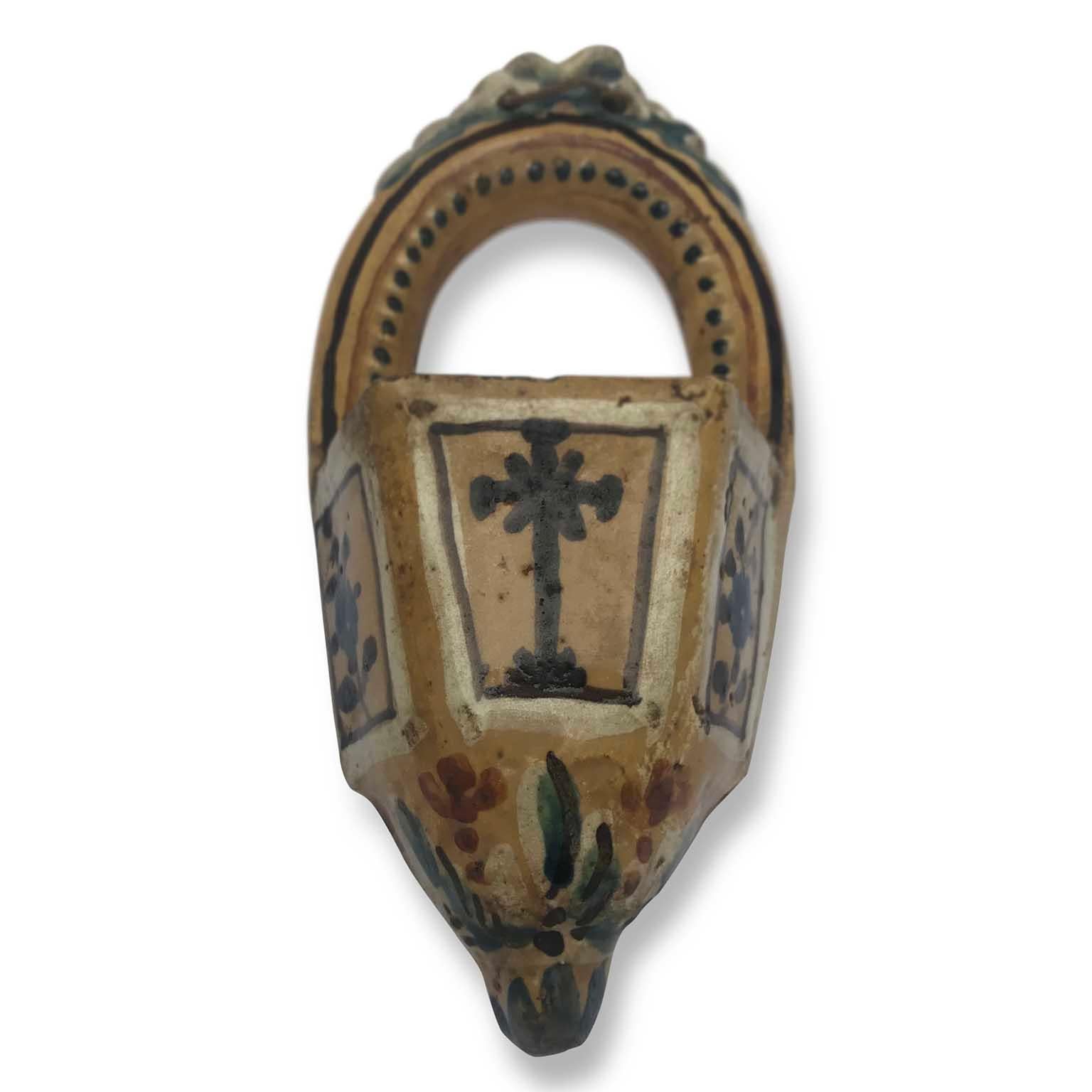 Early 19th Century Italian Majolica Holy Water Font For Sale 11