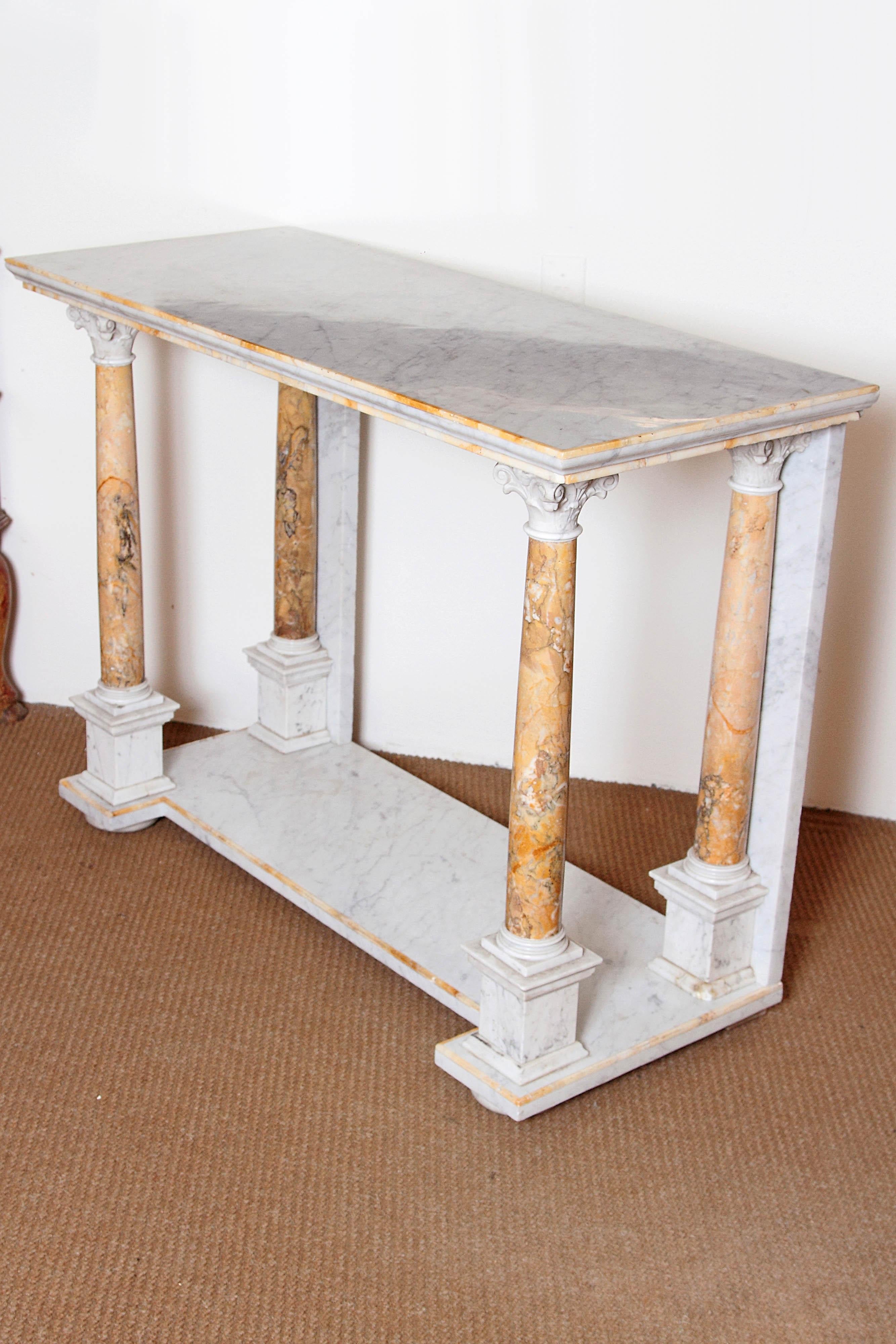 Early 19th Century Italian Marble Console Table 6