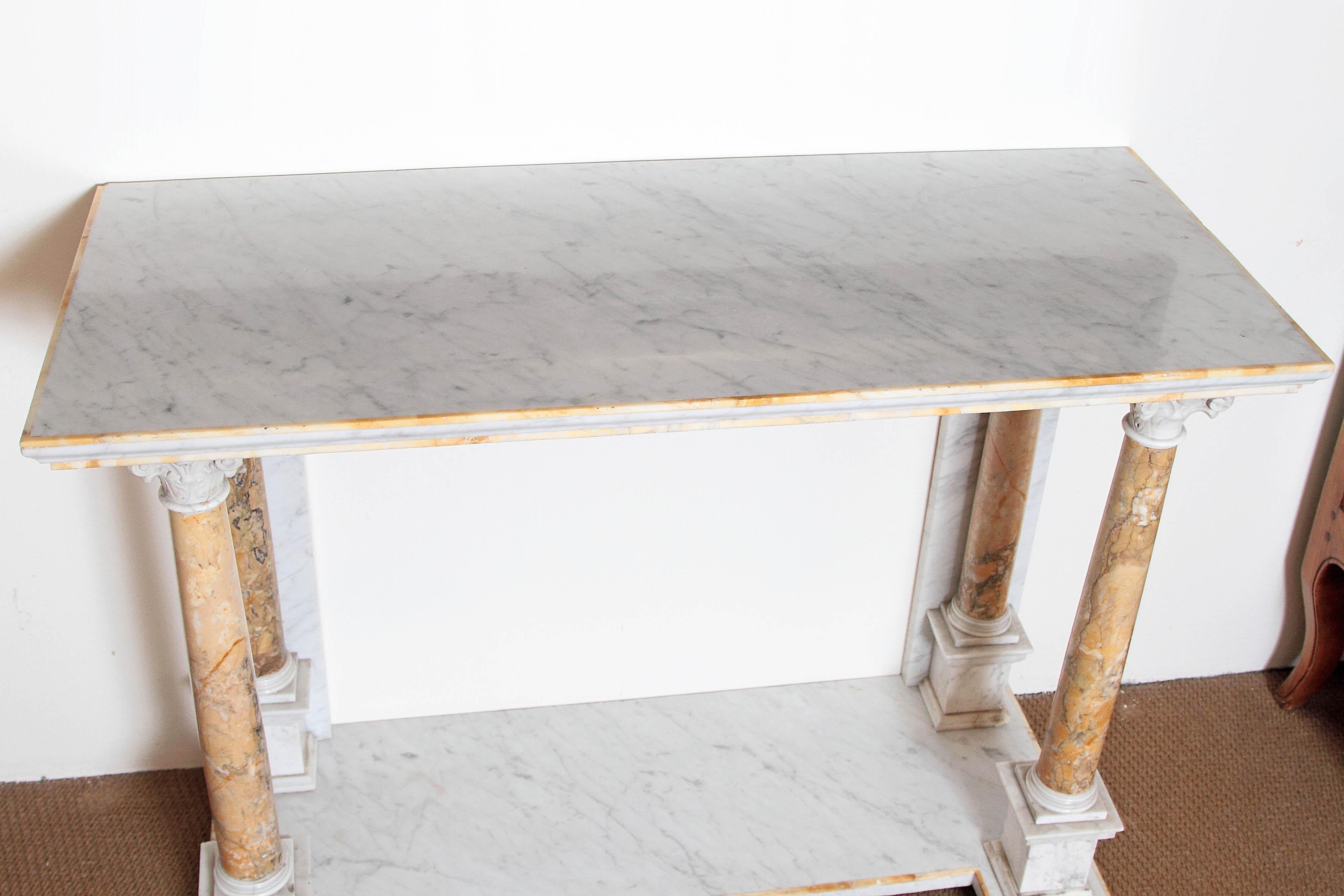 Early 19th Century Italian Marble Console Table 1