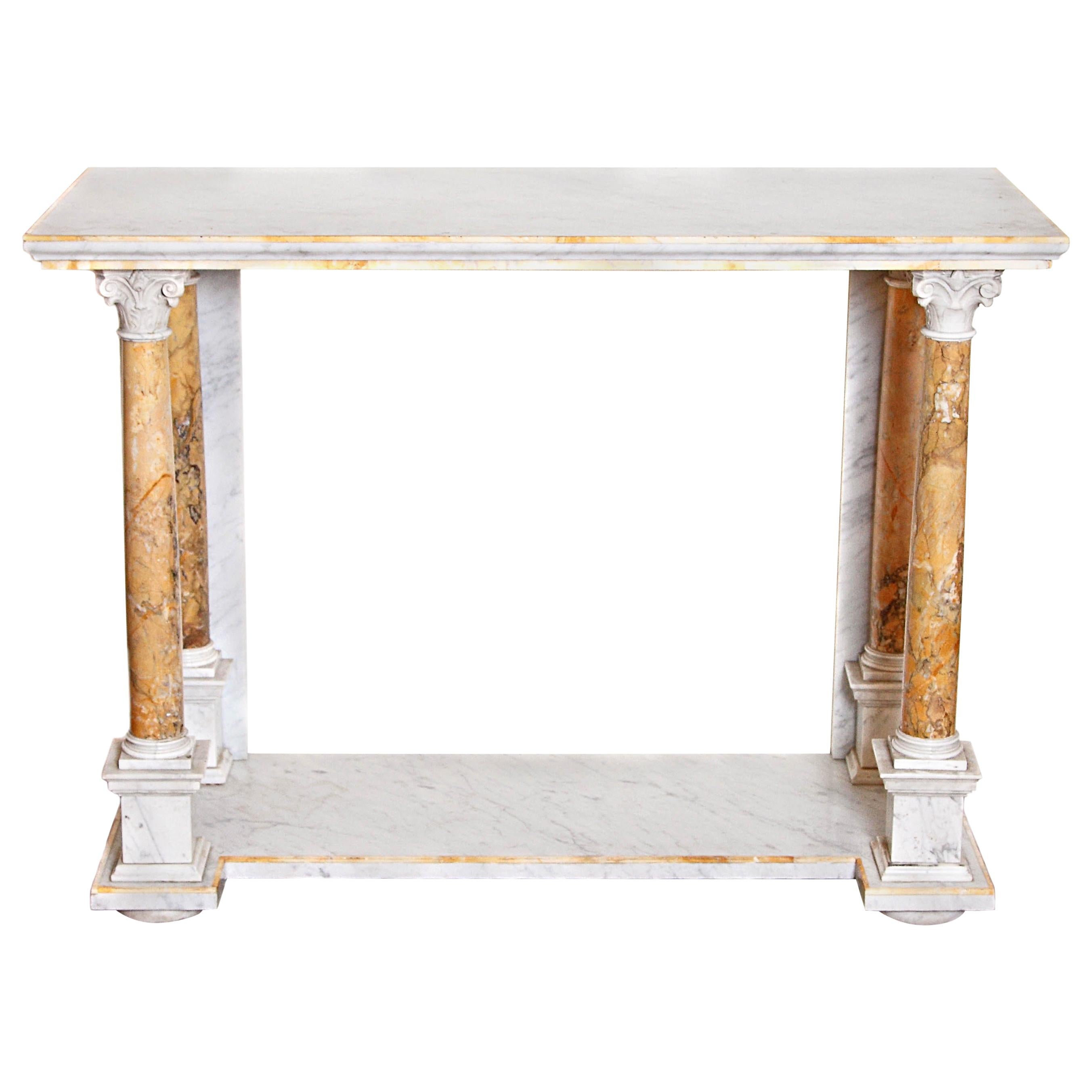 Early 19th Century Italian Marble Console Table