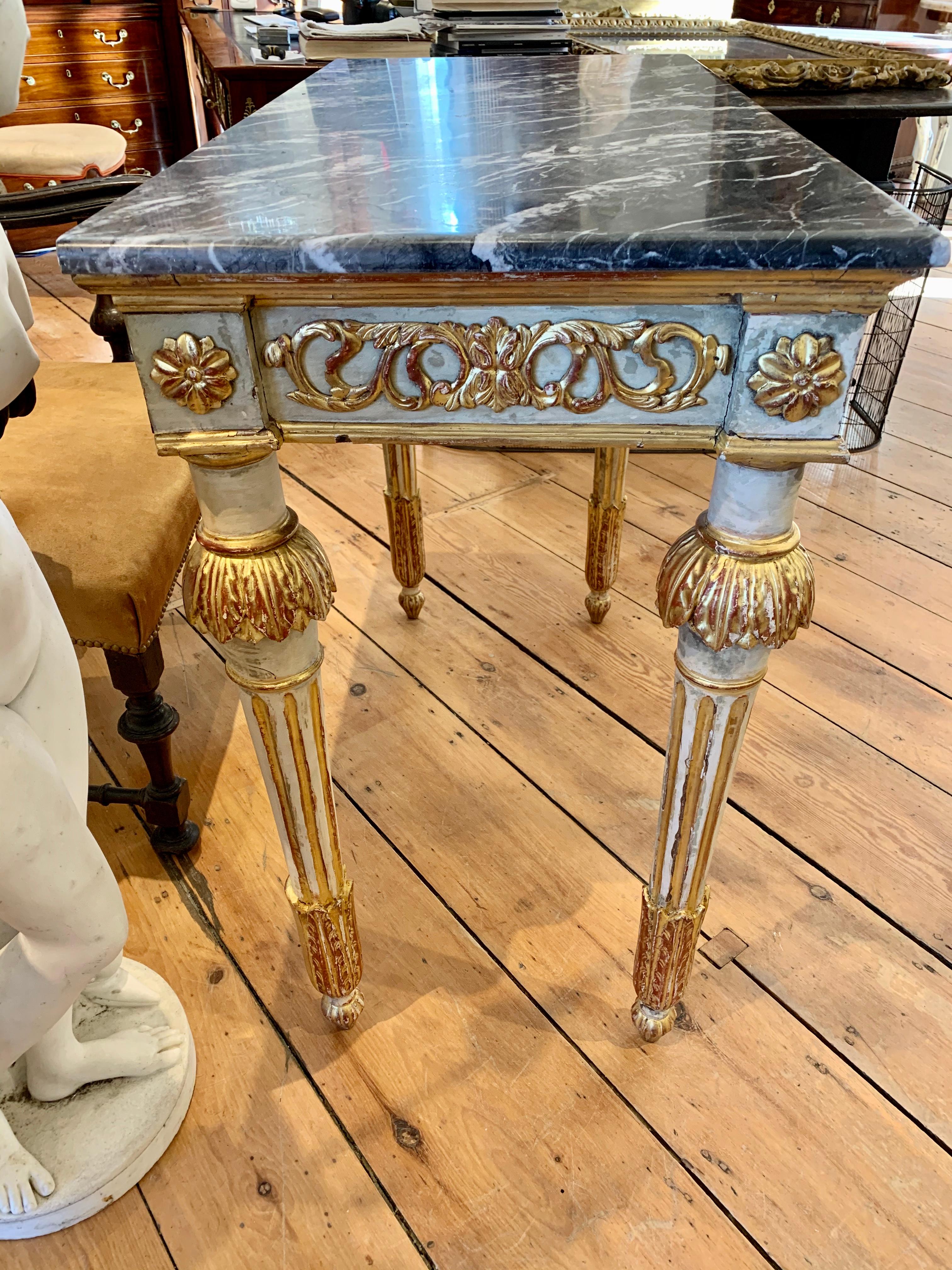 Early 19th Century Italian Neoclassical Console Table In Good Condition For Sale In Essex, MA