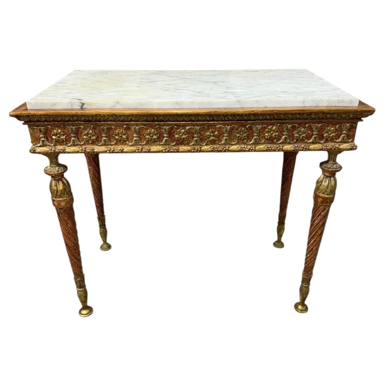 Early 19th Century Italian Neoclassical Console Table.