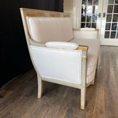 Early 19th Century Italian Neoclassical Painted and Parcel Gilt Sofa or Canape