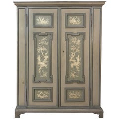 Early 19th Century Italian Neoclassical Painted Armoire