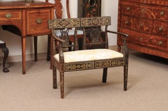 Early 19th Century Italian Neoclassical Painted Loveseat