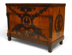 Italian Neo-Classic Walnut Chest, Ebonized Penwork, Circa 1820-1840