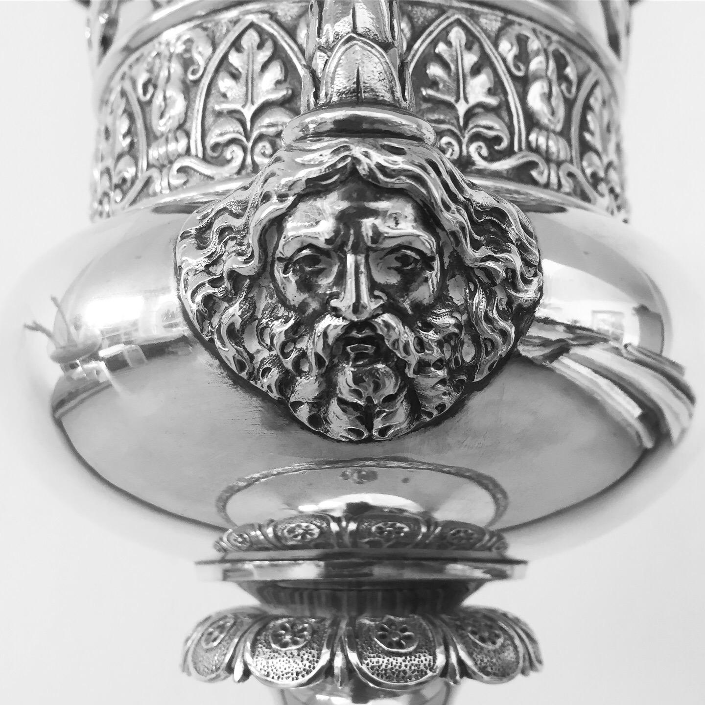 Early 19th Century Italian Neoclassical Silver Urn Vase Milan by Emanuele Caber In Good Condition For Sale In Worpswede / Bremen, DE