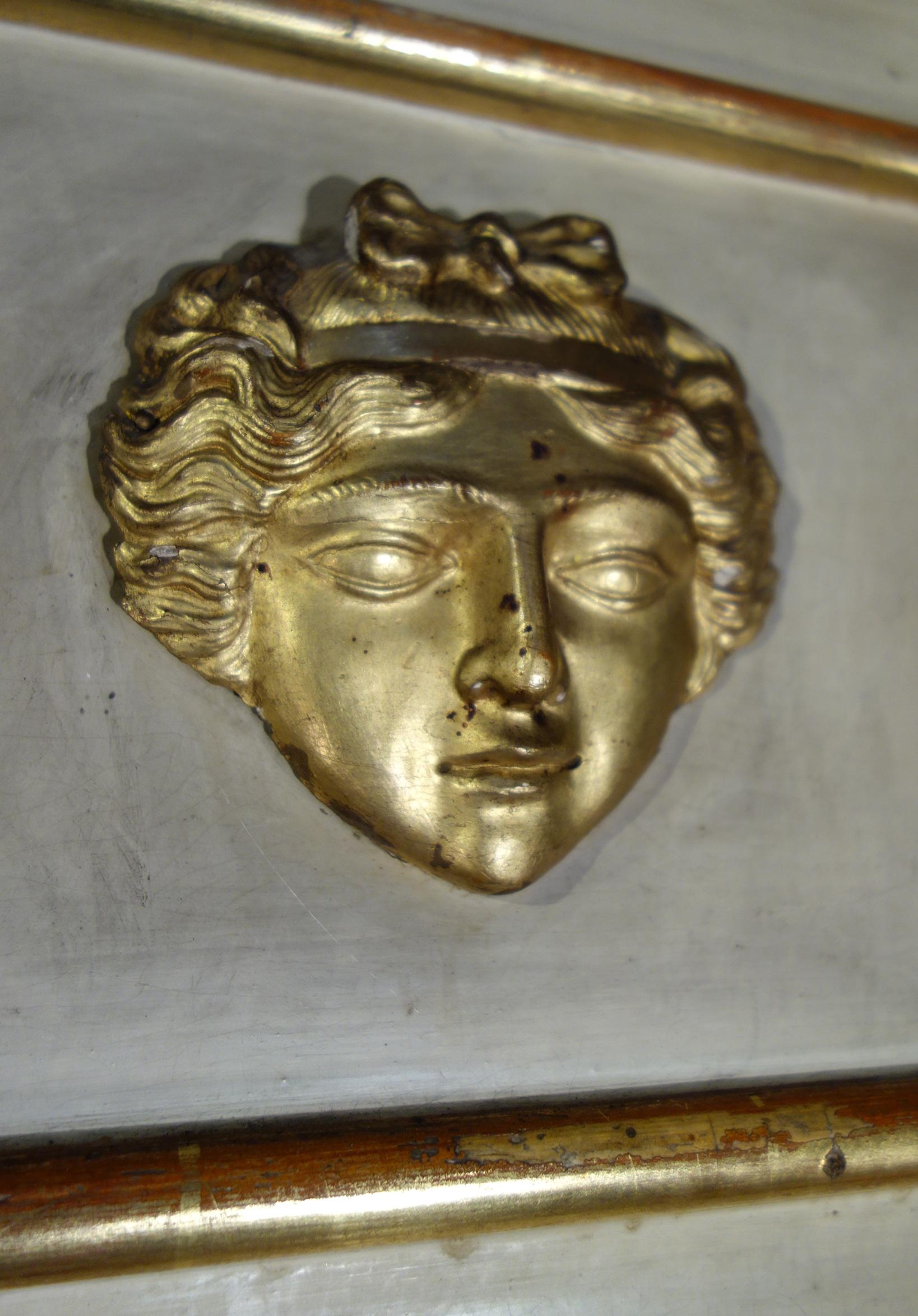 Frühes 19. Jahrhundert Italienischer Neoklassizistischer Stil Giltwood Trumeau Spiegel Ca 1820 im Angebot 7