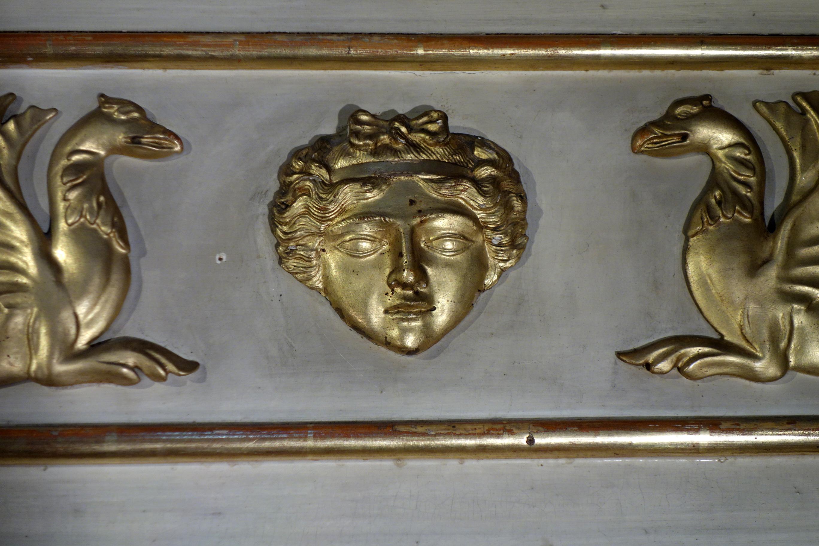 Frühes 19. Jahrhundert Italienischer Neoklassizistischer Stil Giltwood Trumeau Spiegel Ca 1820 im Angebot 8