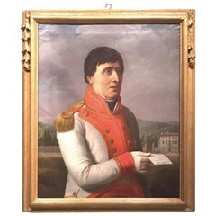 Early 19th Century Italian Oil on Canvas Painting "Portrait of Luigi Gherardi"