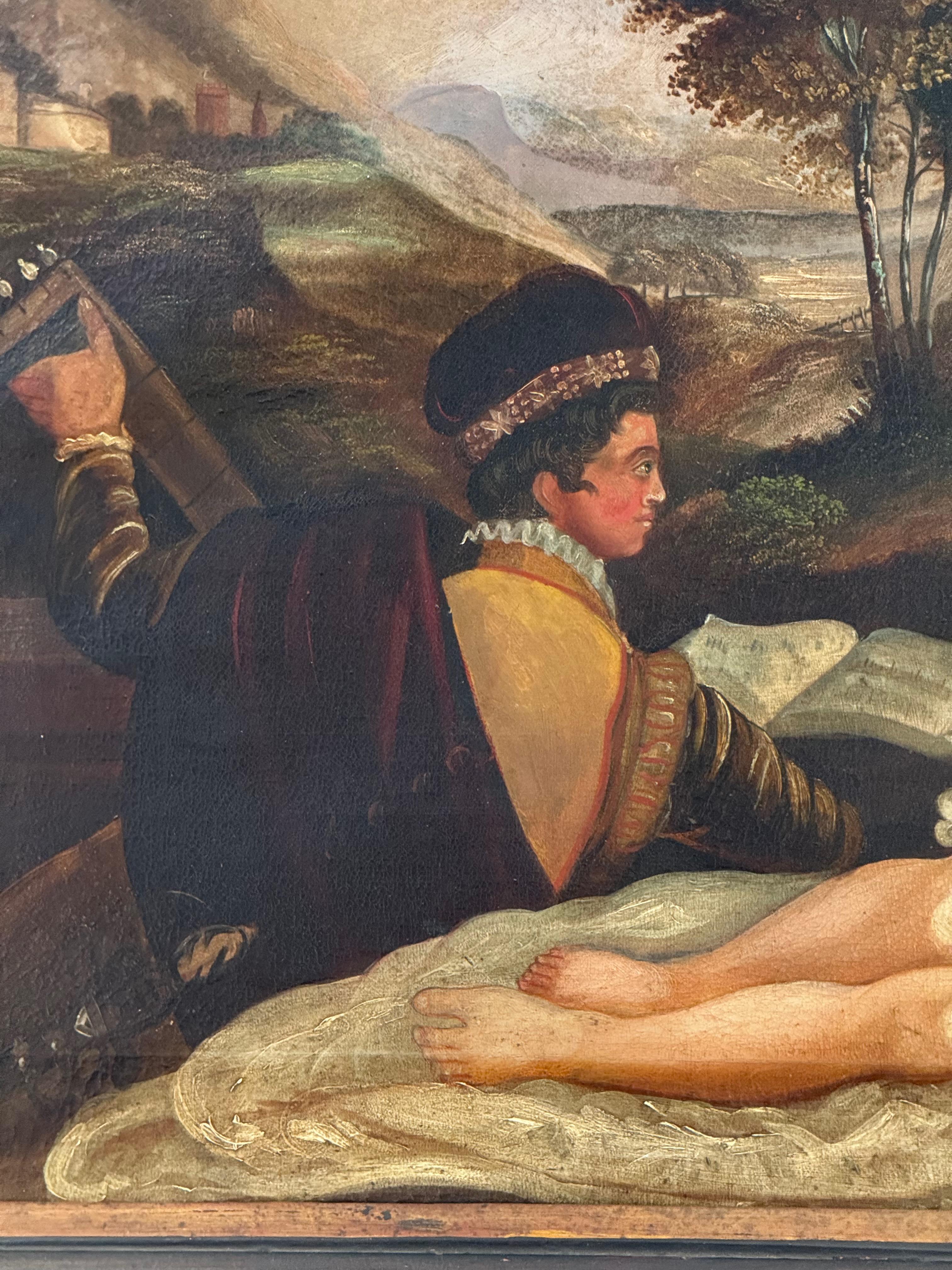 Pittura italiana dell'inizio del XIX secolo, incorniciata In condizioni buone a Charlottesville, VA