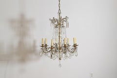 Lampadario a 8 luci in stile rococò italiano dell'inizio del XIX secolo