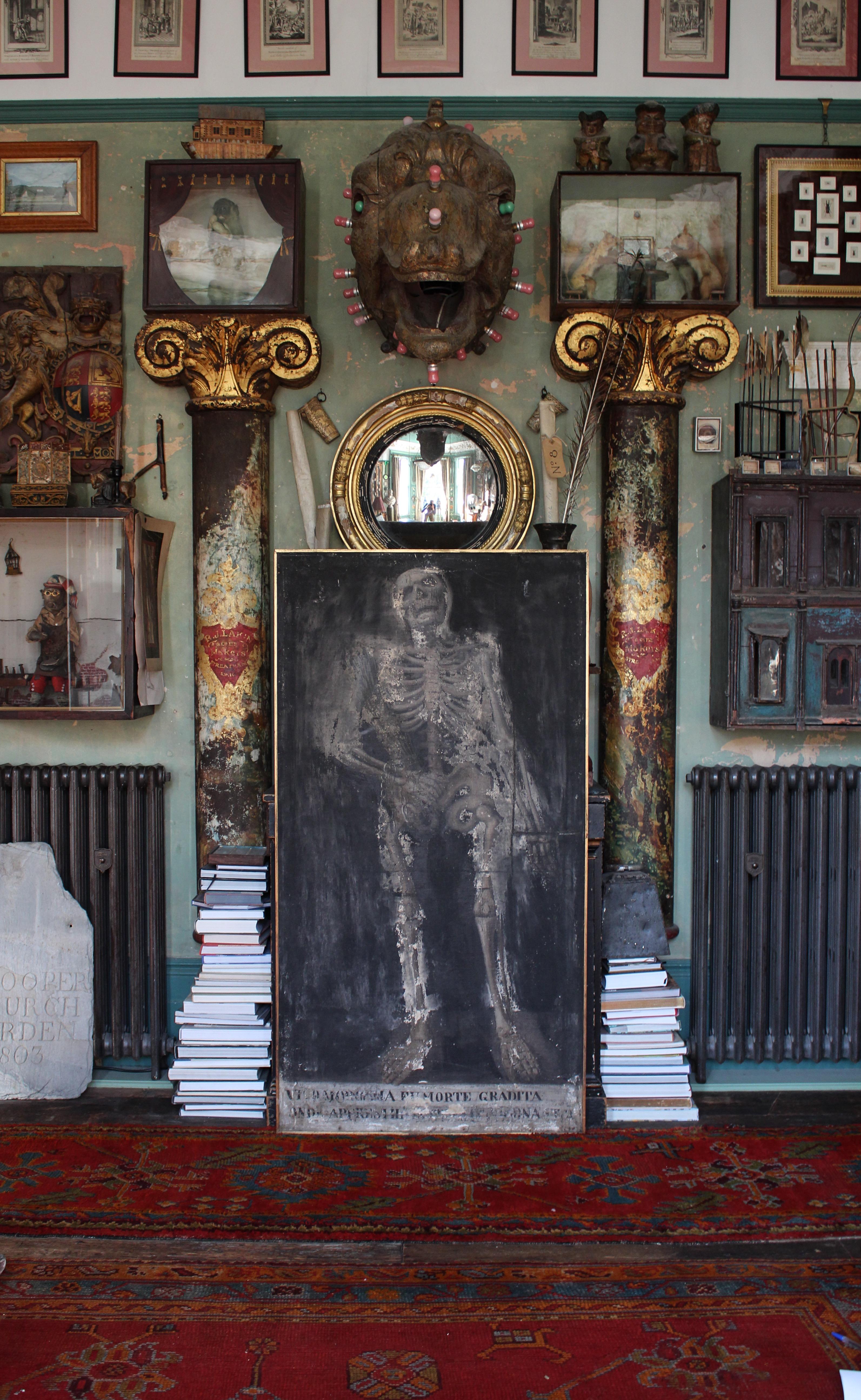 Scuola italiana del primo Ottocento Memento Mori Olio su tela Welcome Death in vendita 4