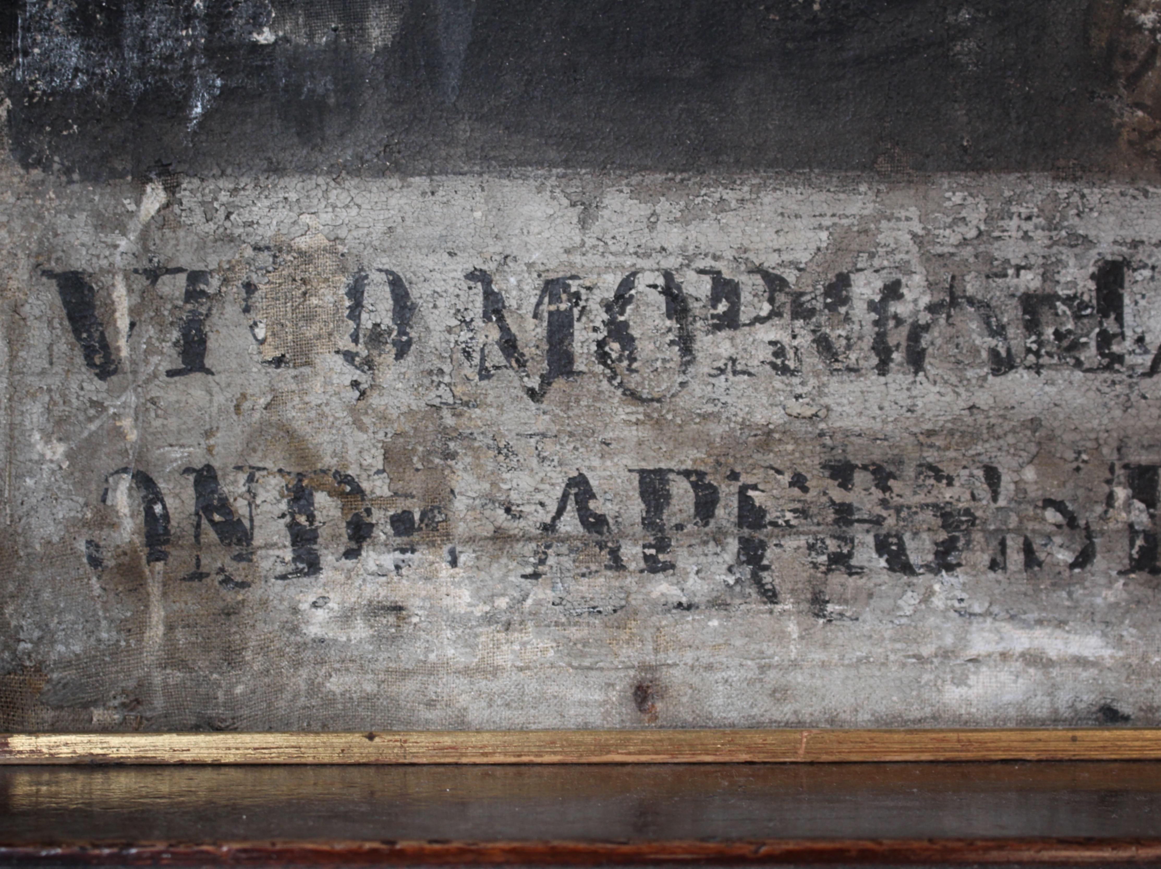 Scuola italiana del primo Ottocento Memento Mori Olio su tela Welcome Death in vendita 1