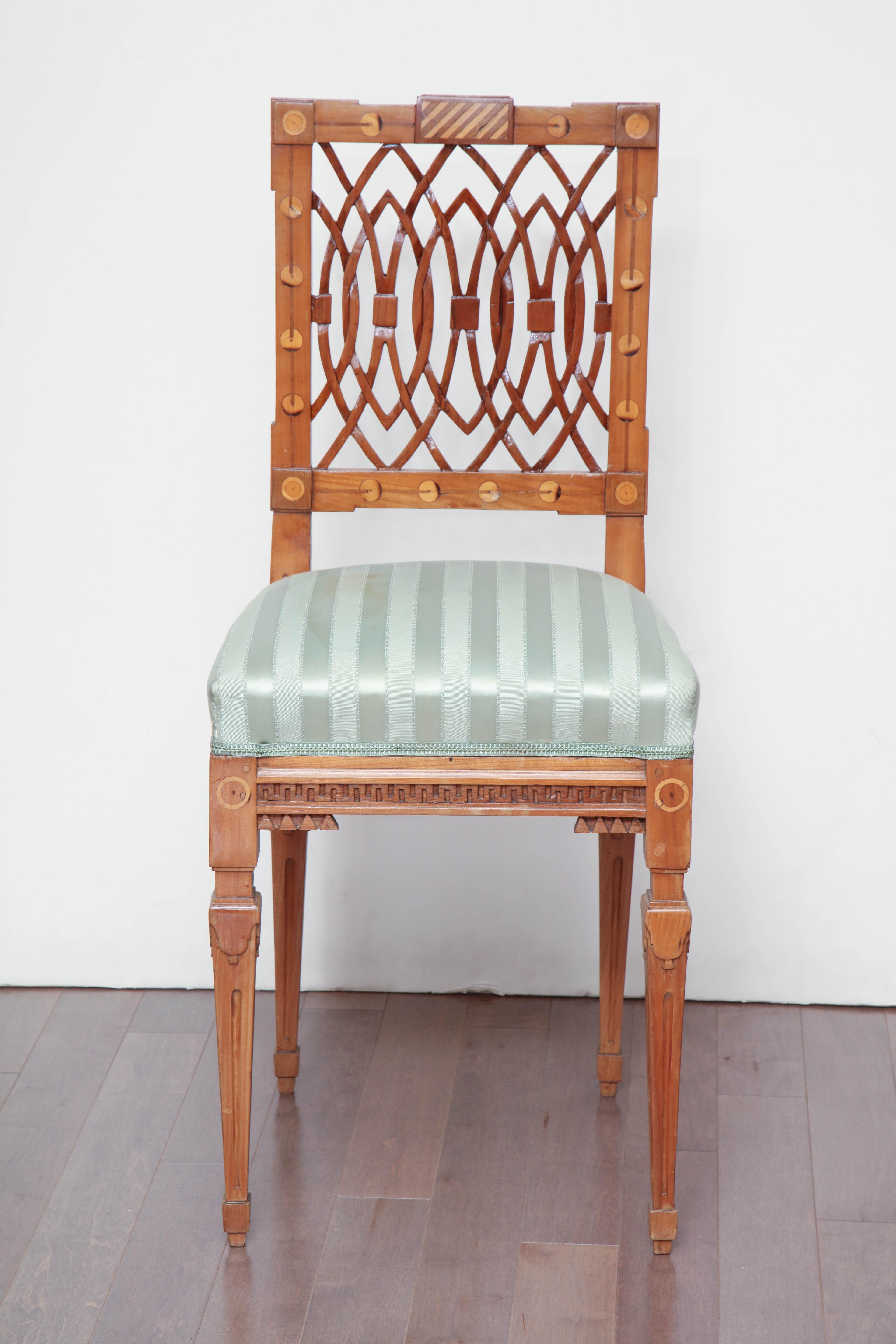 Early 19th century Italian side chair.