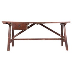 Early 19th Century Italian Trestle Table