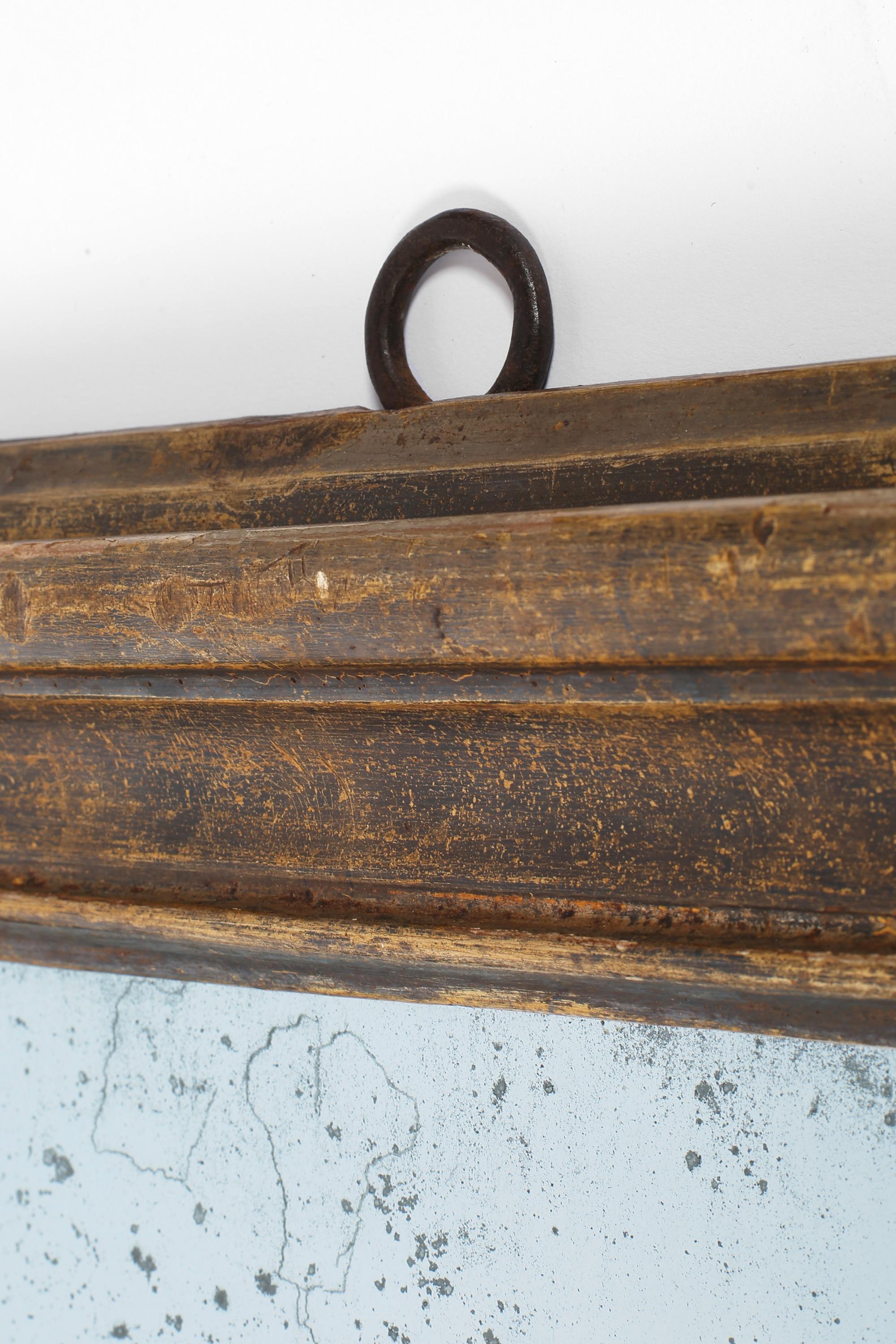 Early 19th Century Italian Tuscan Carved Mirror With Mercury Plate en vente 3