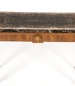 Early 19th Century Italian Walnut Marble Top Console Table
