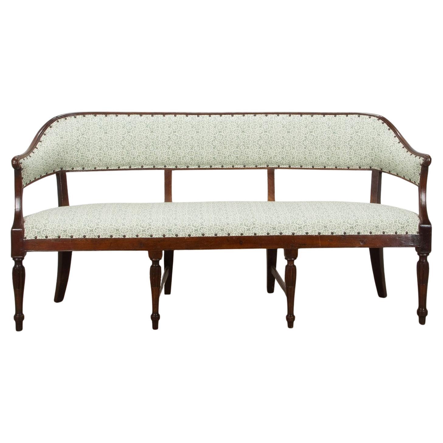 Early 19th Century Italian Walnut Sofa