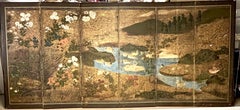 Early 19th Century Japanese Painted Screen, Edo Period
