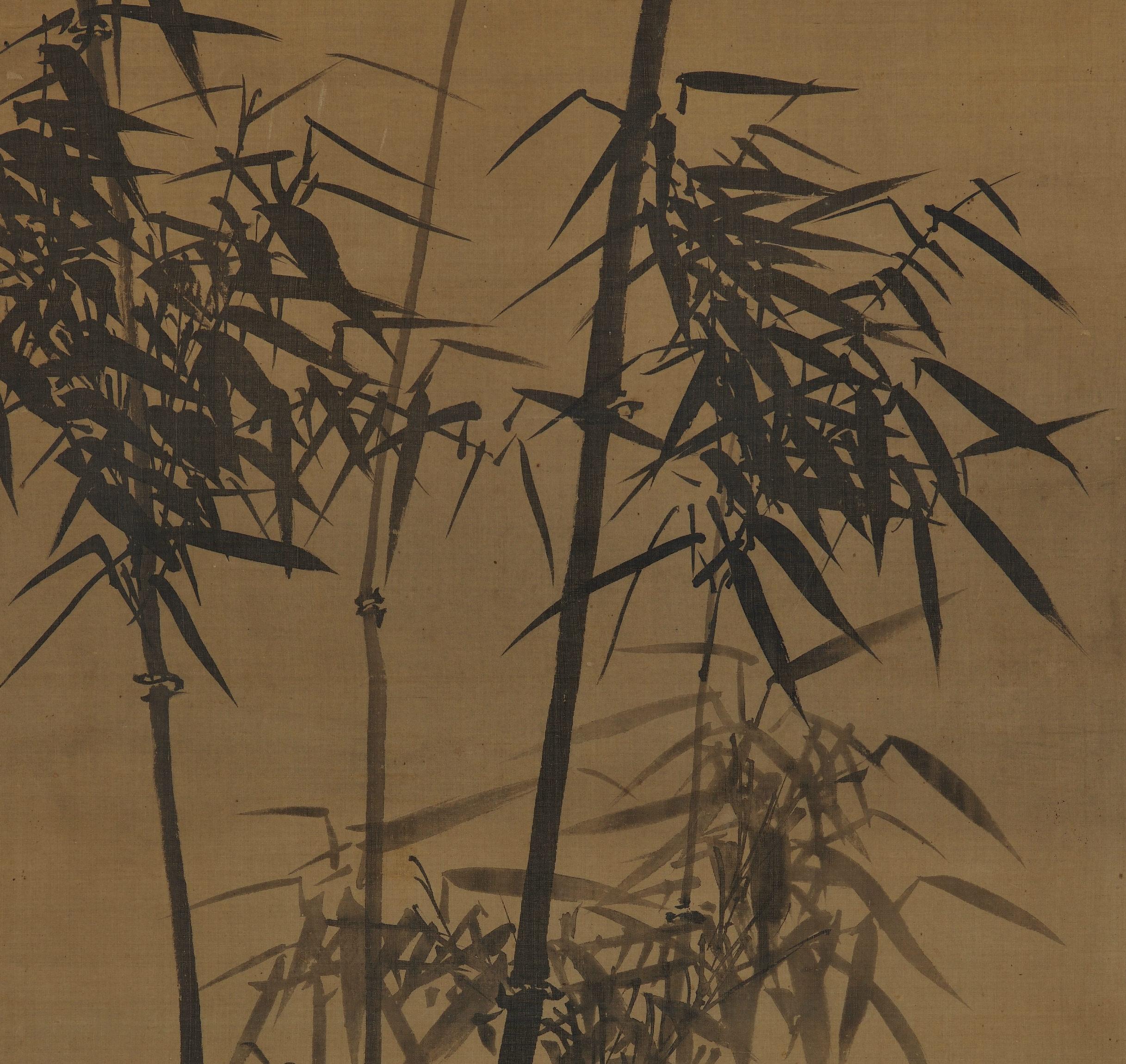 bamboo scroll painting